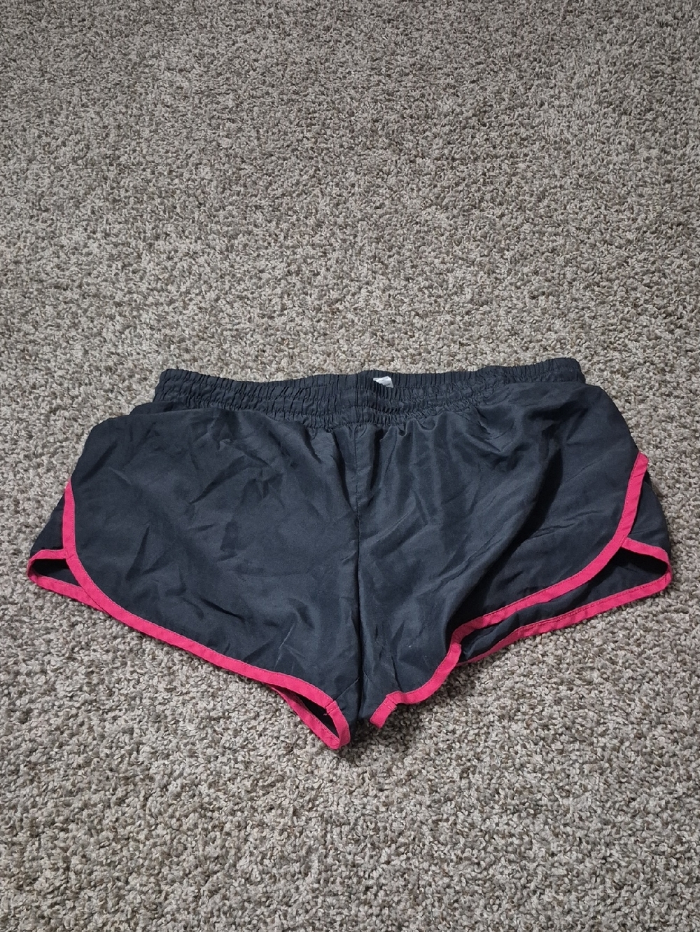 Women’s Black Running Shorts with Pink Trim